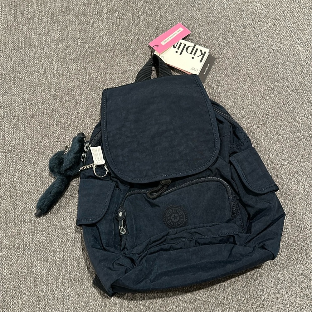 Dark Blue Mini Kipling Backpack BRAND NEW WITH TAGS